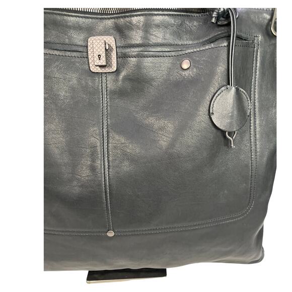 Bottega Veneta Black Leather Woven Intrecciato Tote Bag Made in Italy Unisex - Picture 8 of 16